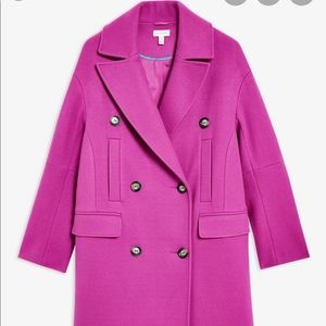 ISO Topshop Relaxed coat in pink. Sz Lg, 12, 14